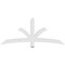 Ekena Millwork Davenport Architectural Grade PVC Gable Bracket, 72"W x 30"H x 4"D x 4"F, 10/12 Pitch GBP072X30X0404DAV00 - alternate 5